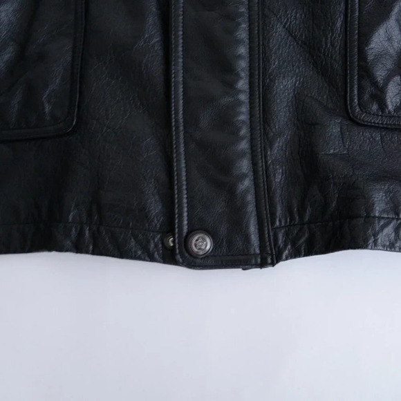 Christopher Rand Black Leather Zip-Up – Size Medium - Picture 7 of 14